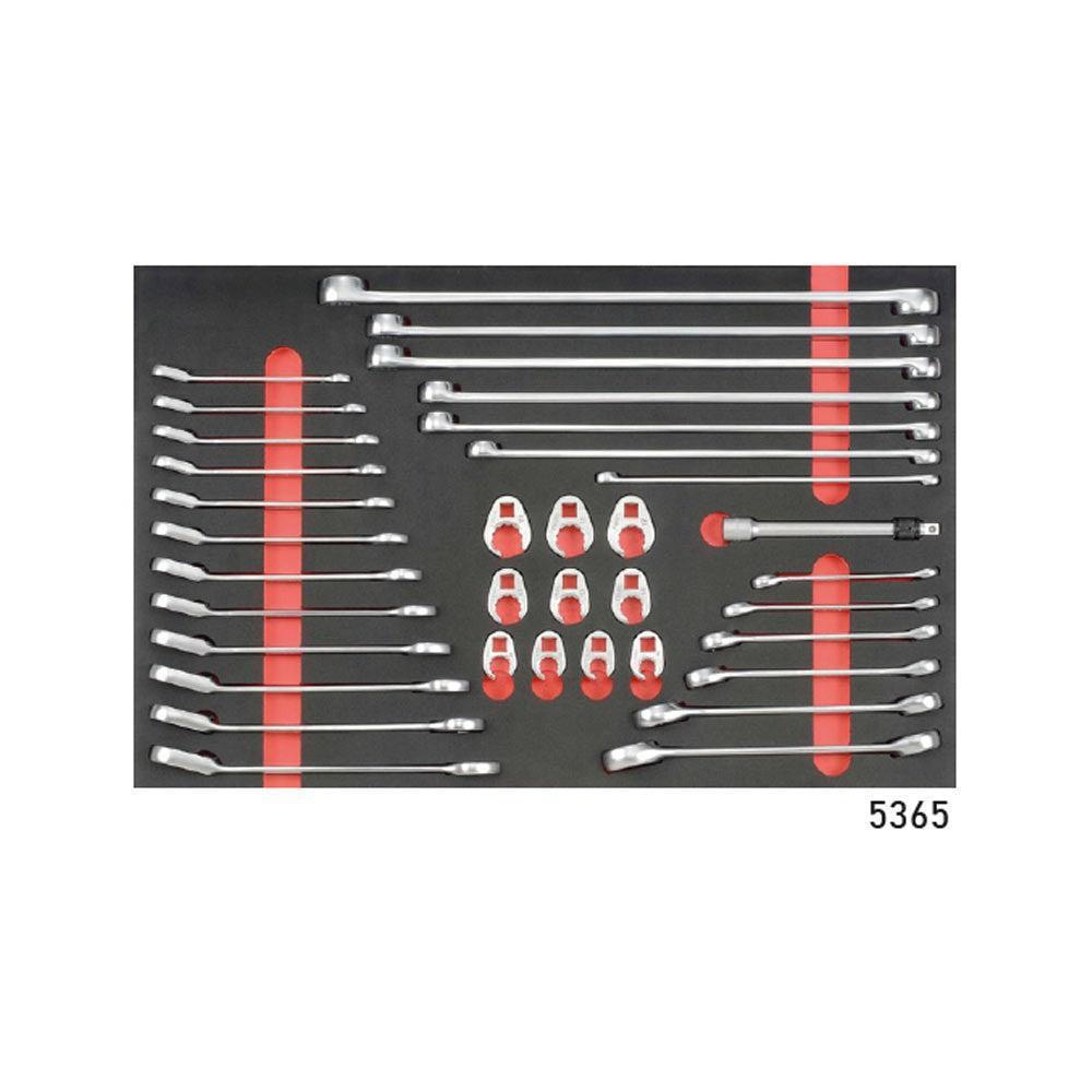 Zwarte Gereedschapswagen 8-lades met 326-delig gereedschap (EVA)