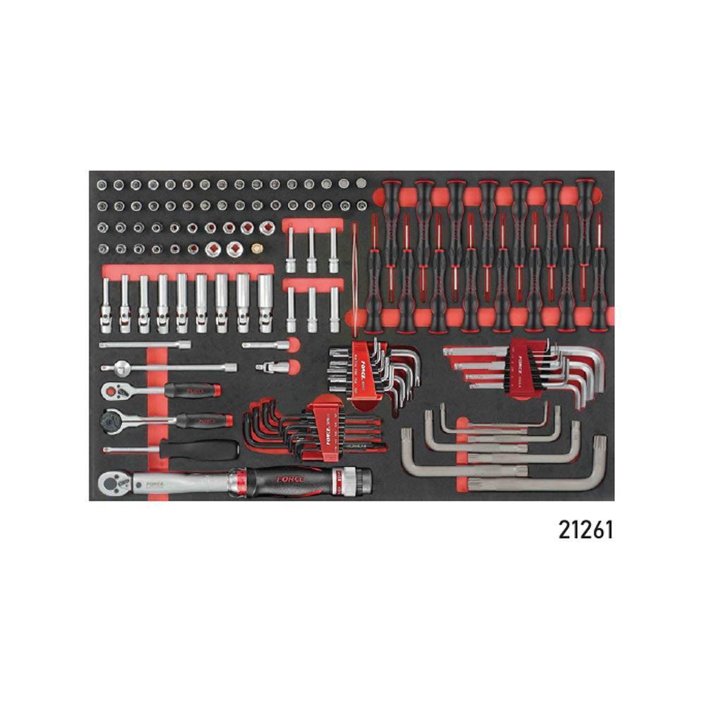 Zwarte Gereedschapswagen 8-lades met 405-delig gereedschap (EVA)