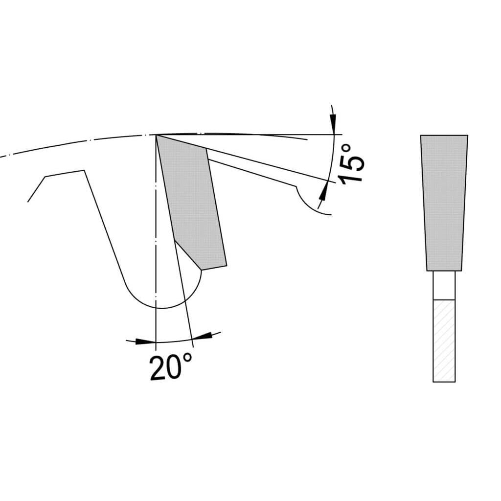 Zaagblad Ø 450 mm, asgat 30 mm, B=4,40 mm, Z=20 Vlaktand SDB, HW