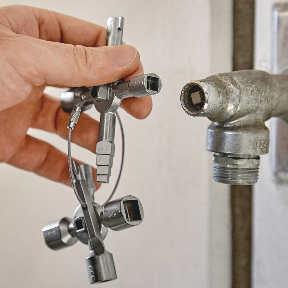 KNIPEX 00 11 01 TwinKey® Schakelkastsleutel voor alle standaard schakelkasten en afsluitsystemen 92-6