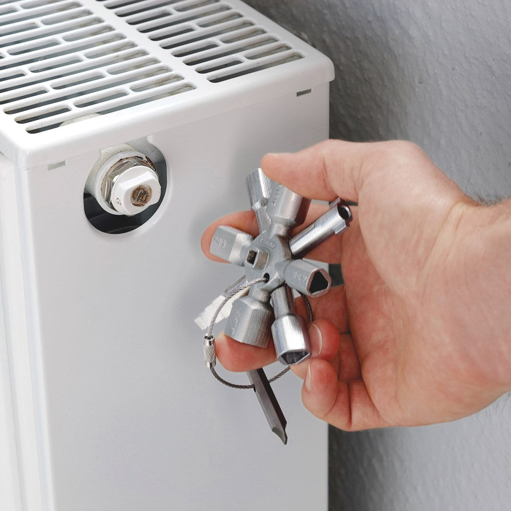 KNIPEX 00 11 01 TwinKey® Schakelkastsleutel voor alle standaard schakelkasten en afsluitsystemen 92-14