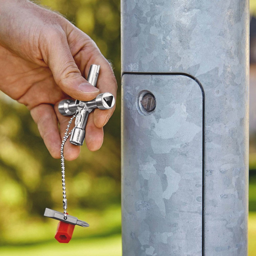 KNIPEX 00 11 03 Schakelkastsleutel voor alle standaard schakelkasten en afsluitsystemen 76 mm-3