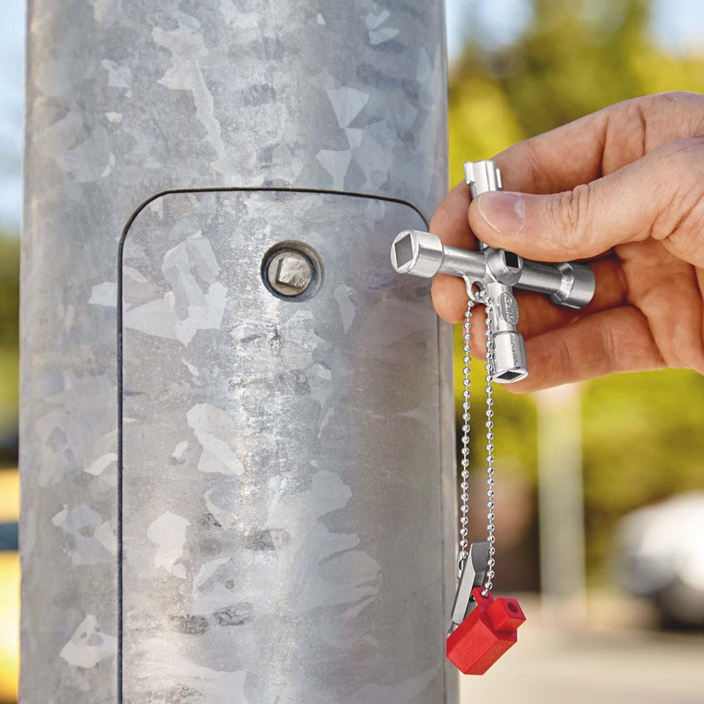 KNIPEX 00 11 03 Schakelkastsleutel voor alle standaard schakelkasten en afsluitsystemen 76 mm-4