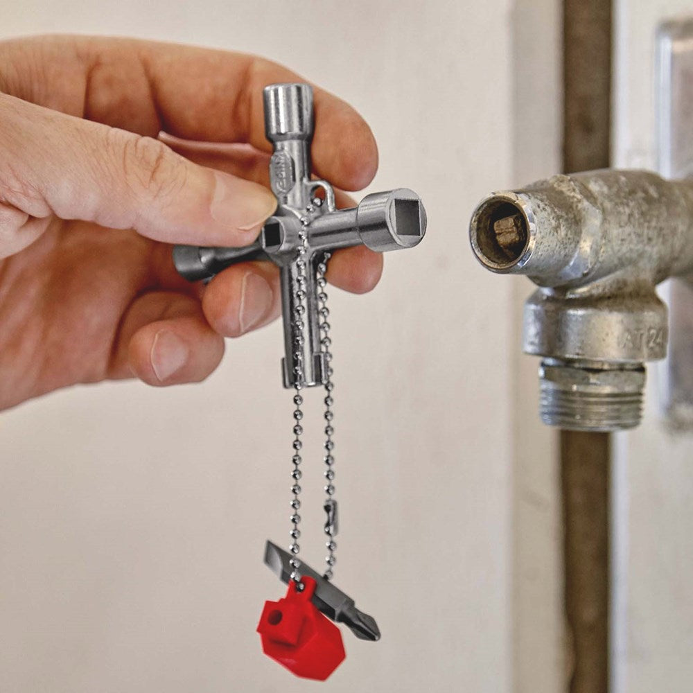 KNIPEX 00 11 03 Schakelkastsleutel voor alle standaard schakelkasten en afsluitsystemen 76 mm-6