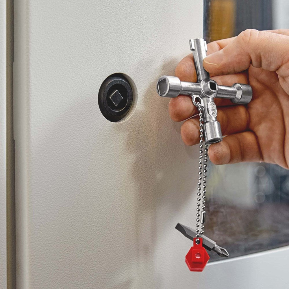 KNIPEX 00 11 03 Schakelkastsleutel voor alle standaard schakelkasten en afsluitsystemen 76 mm-7