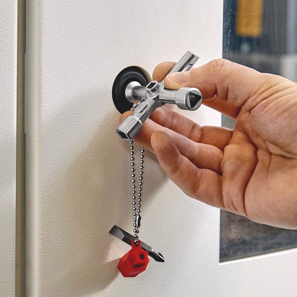 KNIPEX 00 11 03 Schakelkastsleutel voor alle standaard schakelkasten en afsluitsystemen 76 mm-8