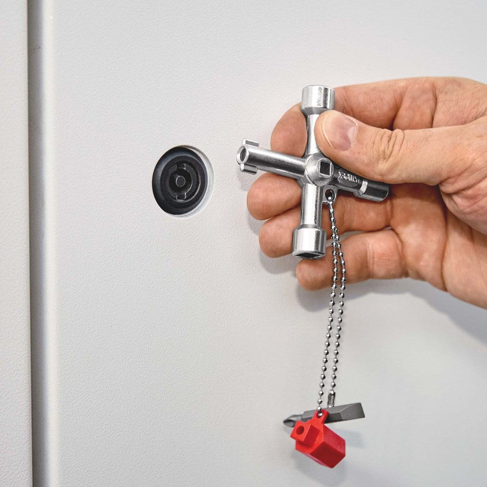 KNIPEX 00 11 03 Schakelkastsleutel voor alle standaard schakelkasten en afsluitsystemen 76 mm-9