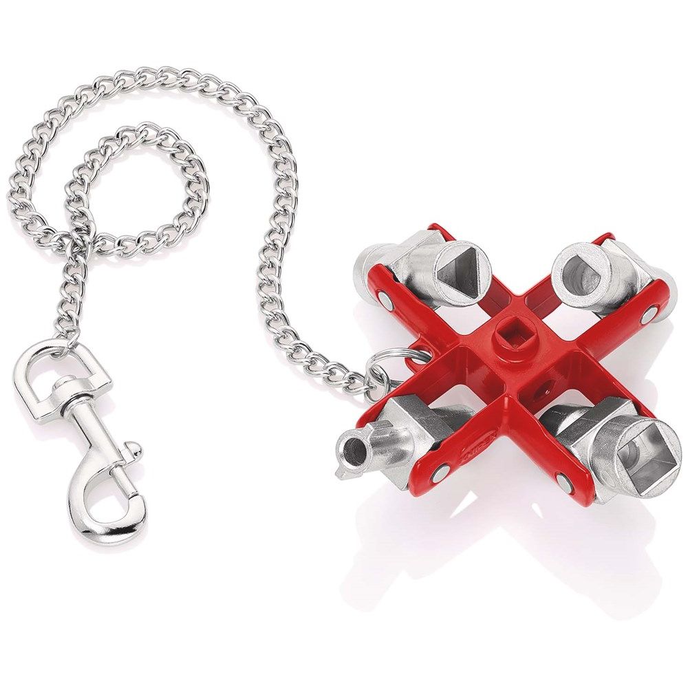 KNIPEX 00 11 06 Universele sleutel voor alle standaard schakelkasten en afsluitsystemen 90 mm (zelfb-0