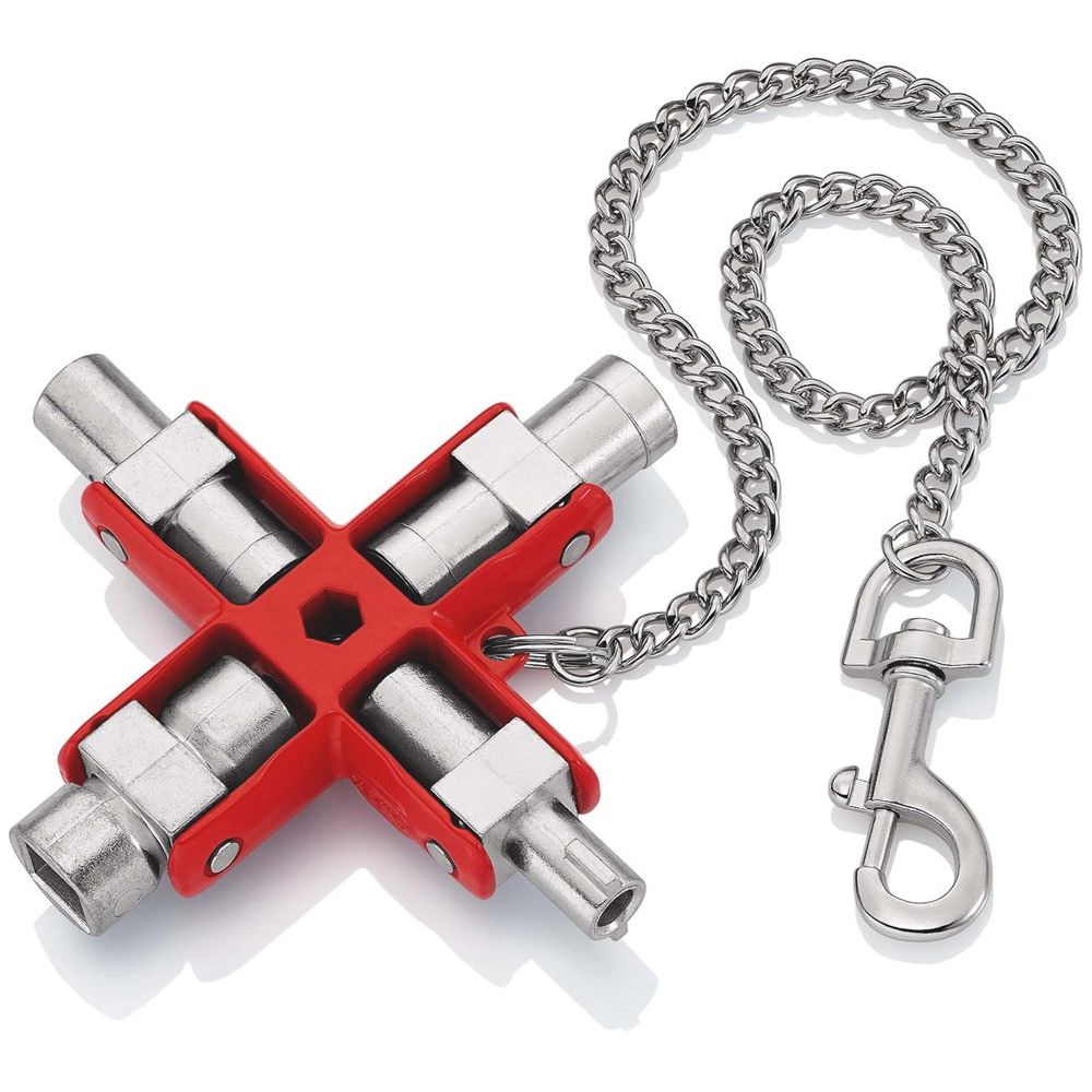 KNIPEX 00 11 06 Universele sleutel voor alle standaard schakelkasten en afsluitsystemen 90 mm (zelfb-3
