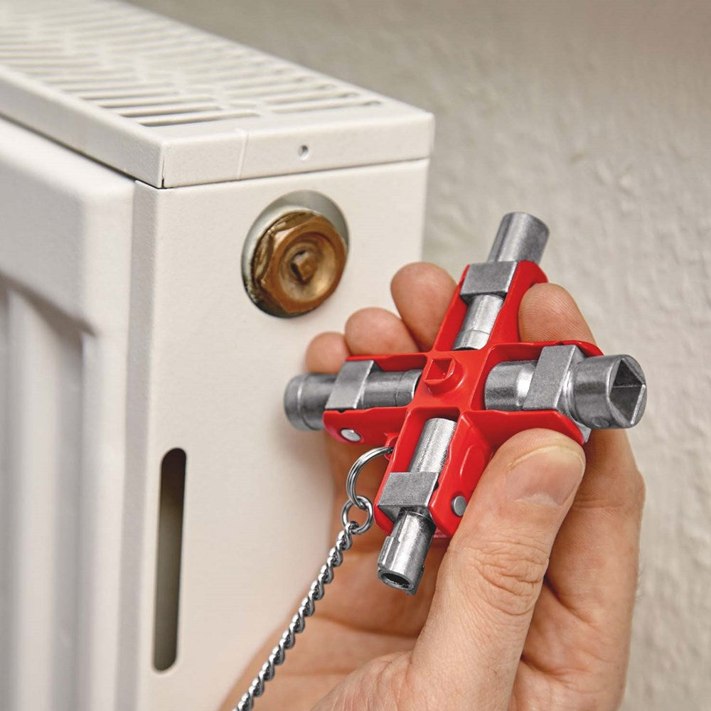 KNIPEX 00 11 06 Universele sleutel voor alle standaard schakelkasten en afsluitsystemen 90 mm (zelfb-9