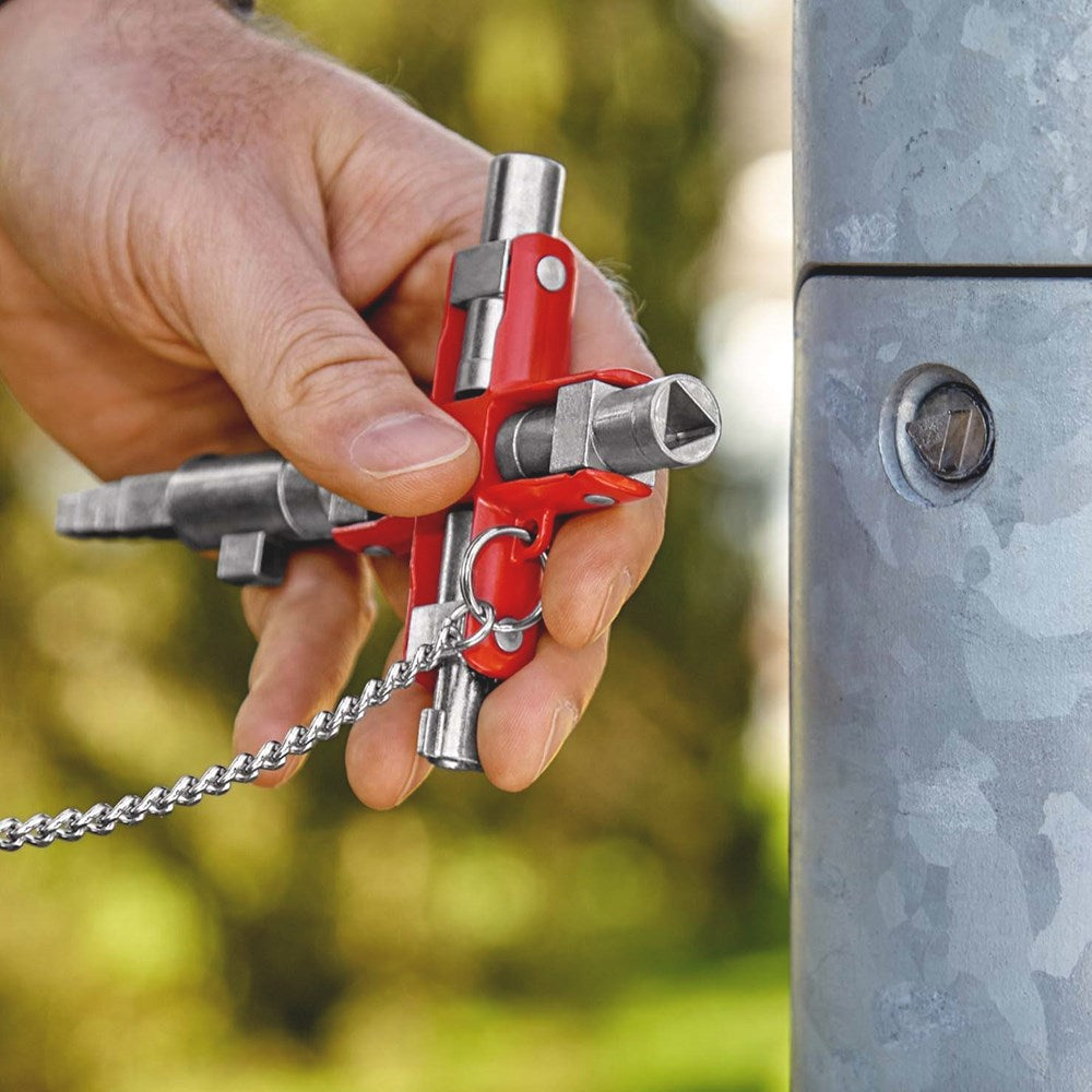 KNIPEX 00 11 06 V01 Universele sleutel "Bouw" voor alle standaard schakelkasten en afsluitsystemen 9-2