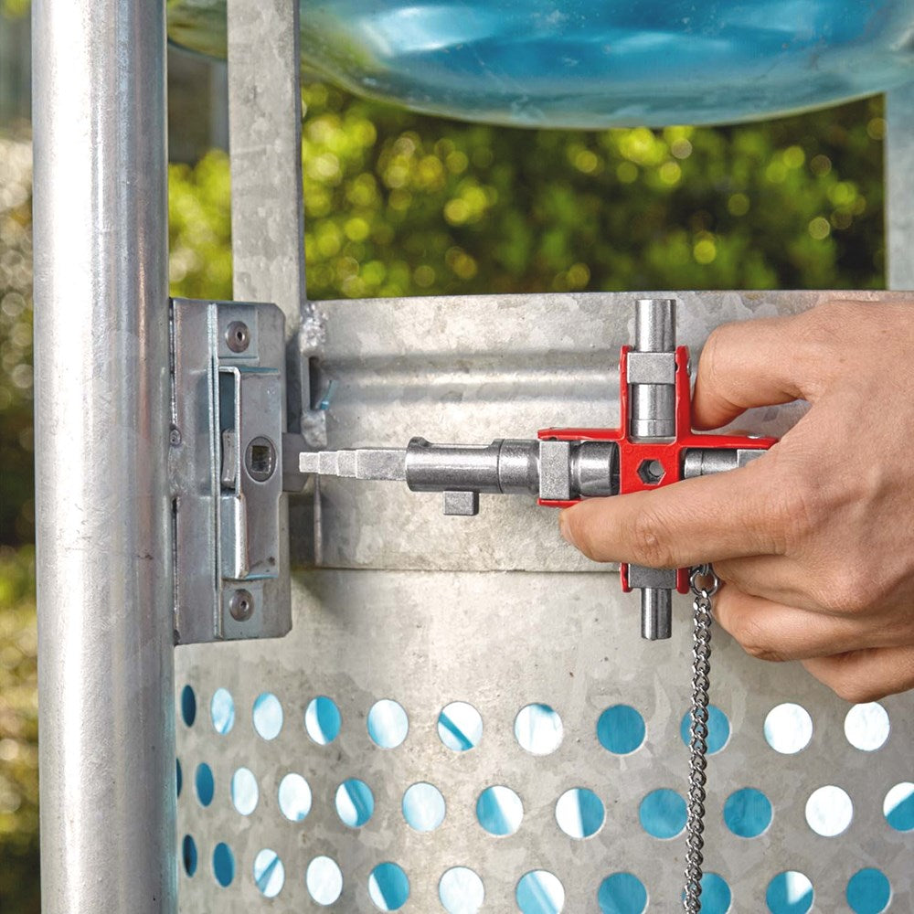 KNIPEX 00 11 06 V01 Universele sleutel "Bouw" voor alle standaard schakelkasten en afsluitsystemen 9-4