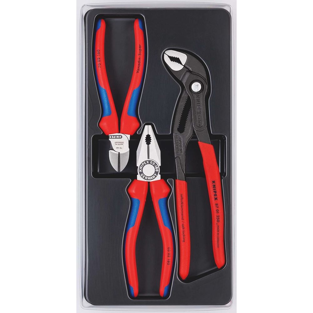 KNIPEX 00 20 09 V01 Bestseller-set 1 x 03 02 180, 1 x 70 02 160, 1 x 87 01 250 (zelfbedieningskaart-2