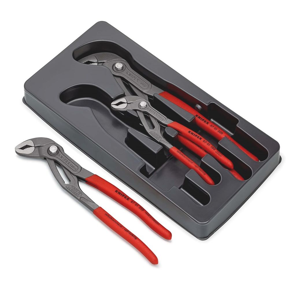 KNIPEX 00 20 09 V02 Cobra®-set 1 x 87 01 150, 1 x 87 01 250, 1 x 87 01 300 (zelfbedieningskaart/bli-2