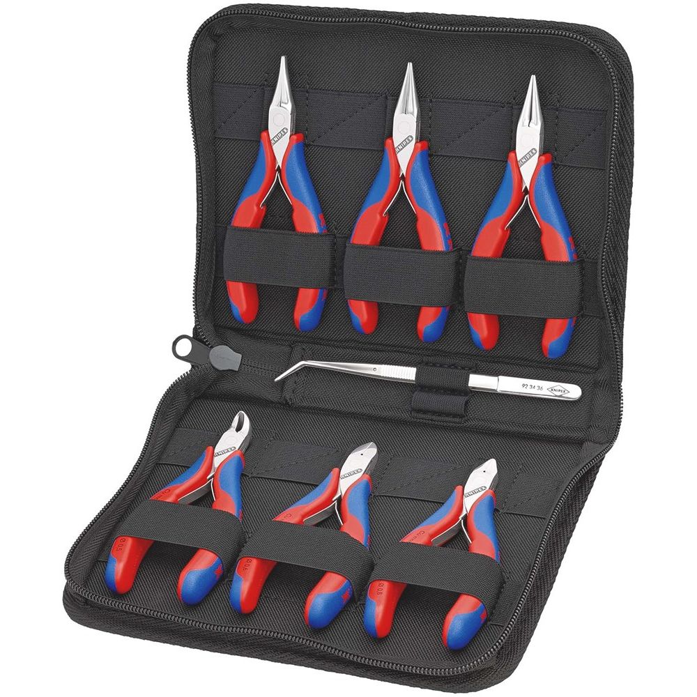 KNIPEX 00 20 16 Etui met elektronicatangen met gereedschappen voor werken aan elektronische componen-1