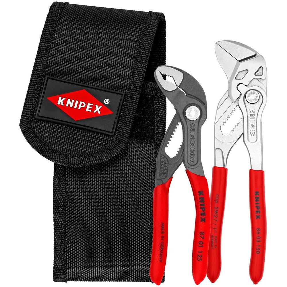 KNIPEX 00 20 72 V01 Mini-tangenset in gereedschapsriemtas 1 x 86 03 150, 1 x 87 01 125 (zelfbedienin-0