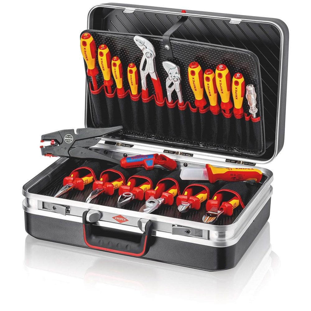 KNIPEX 00 21 20 Gereedschapskoffer "Vision24" Electro 20-delig-0