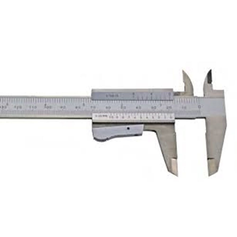 Schuifmaat RVS links 150x40mm met vast- zetschroef in etui-0