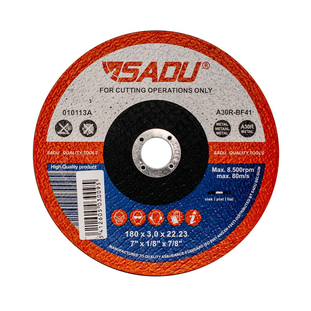 Doorslijpschijf 180x3x22mm staal Vlak A30R-0