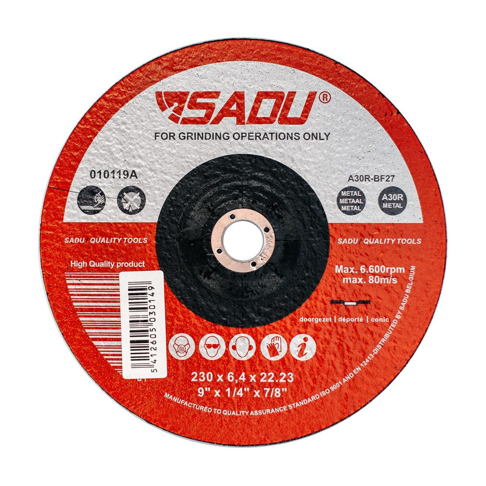 Afbraamschijf 125x6,4x22mm staal A30R met kom-0