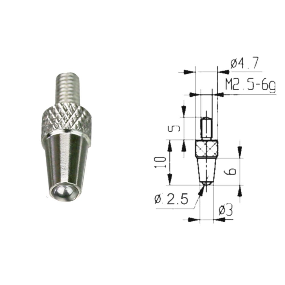 Meetinzet voor meetklok diameter 3mm, Radius 3/32"-1