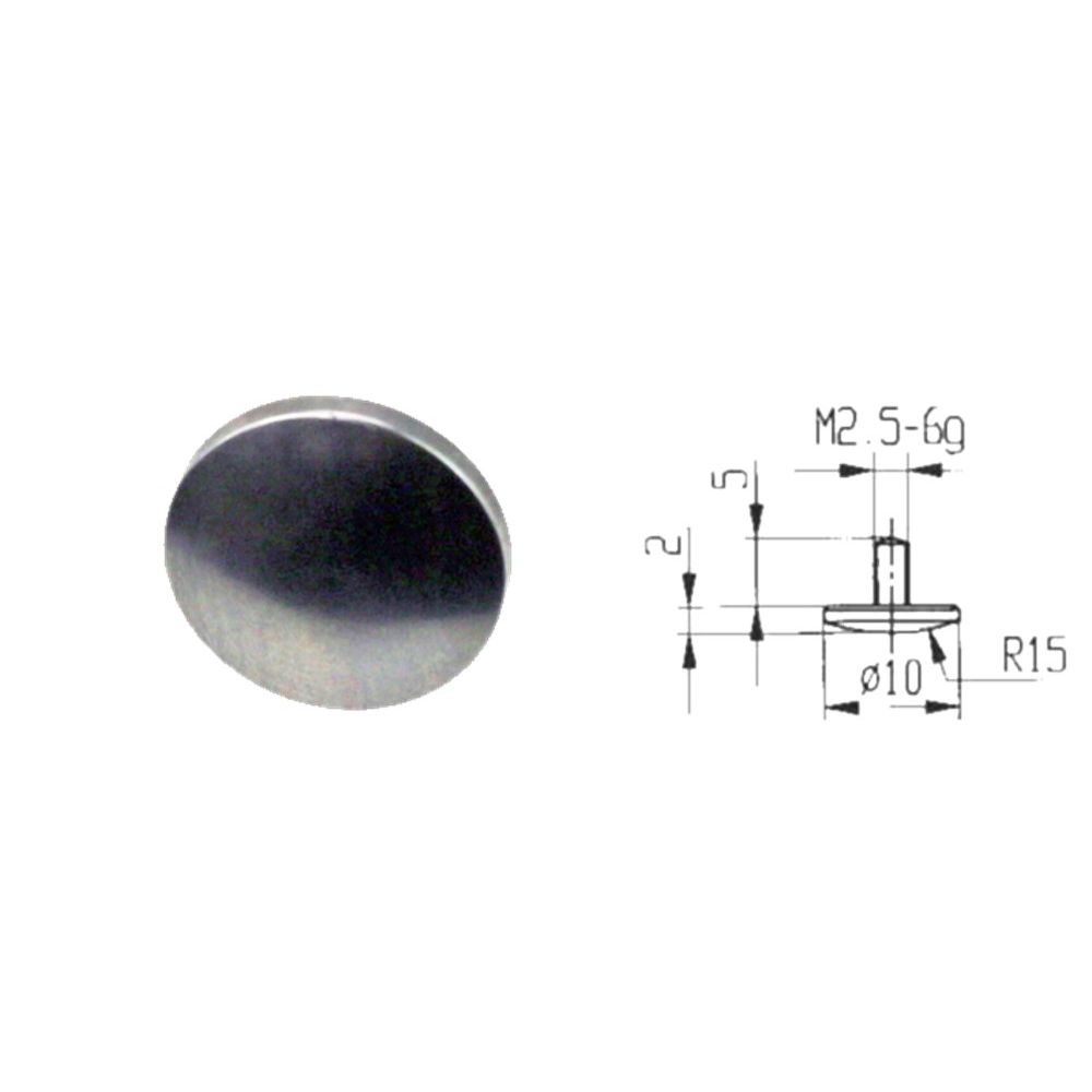 Meetinzet voor meetklok diameter 10 mm, Radius 1,5mm-0