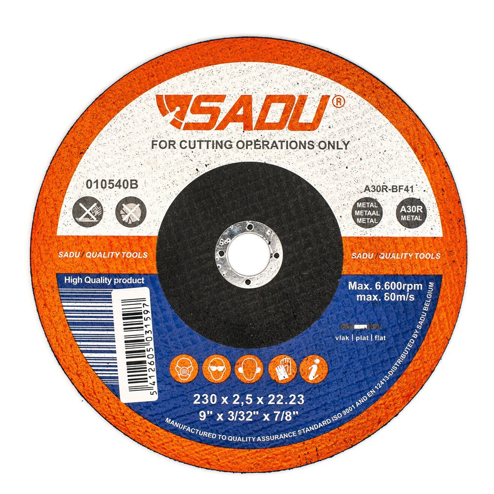 Doorslijpschijf 230x2,5x22mm staal Vlak A30A-0