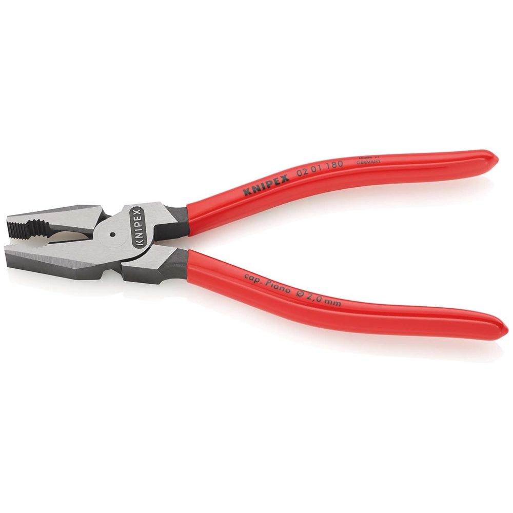 KNIPEX 02 01 180 Kracht-Kombitang met kunststof bekleed zwart geatramenteerd 180 mm-2