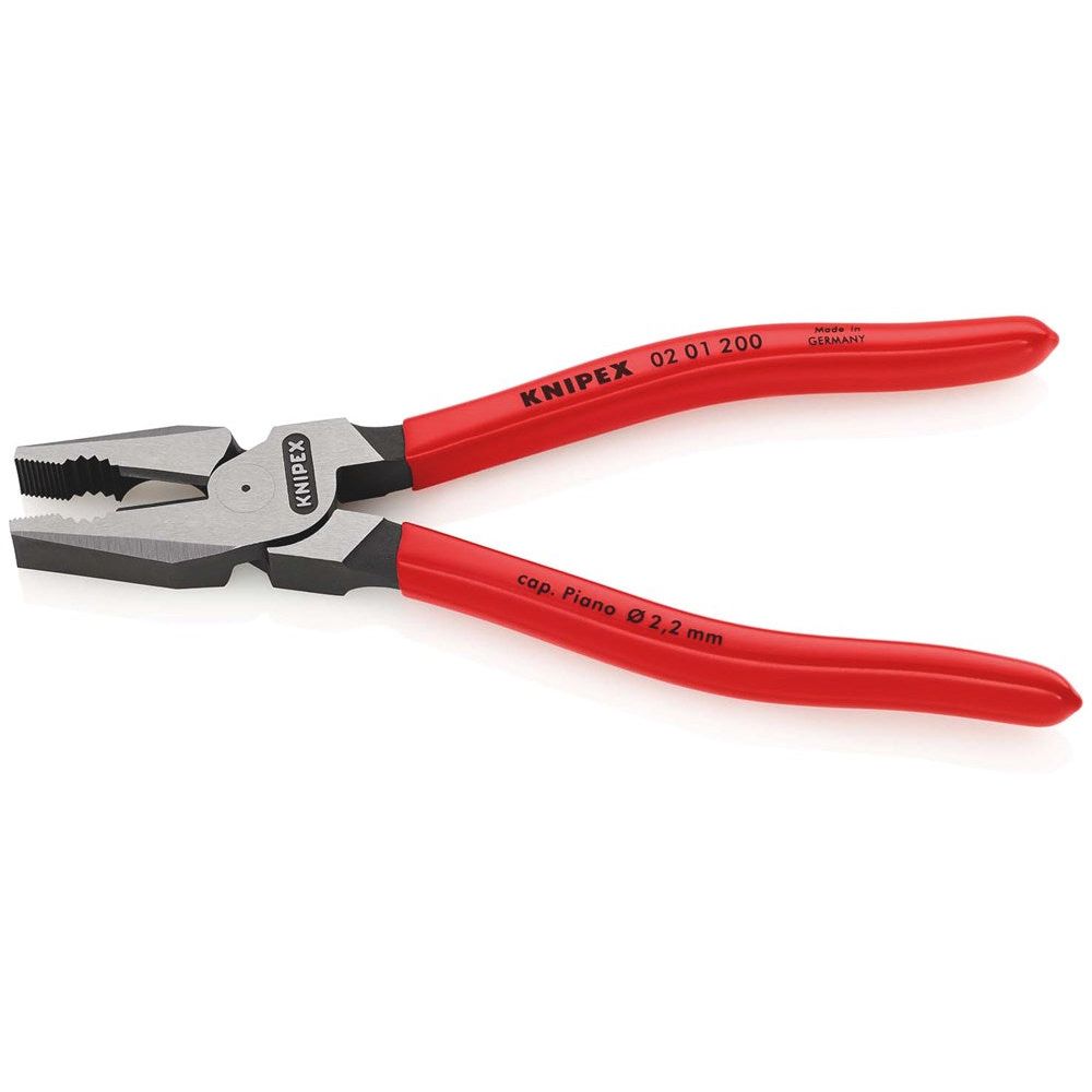KNIPEX 02 01 200 Kracht-Kombitang met kunststof bekleed zwart geatramenteerd 200 mm-2