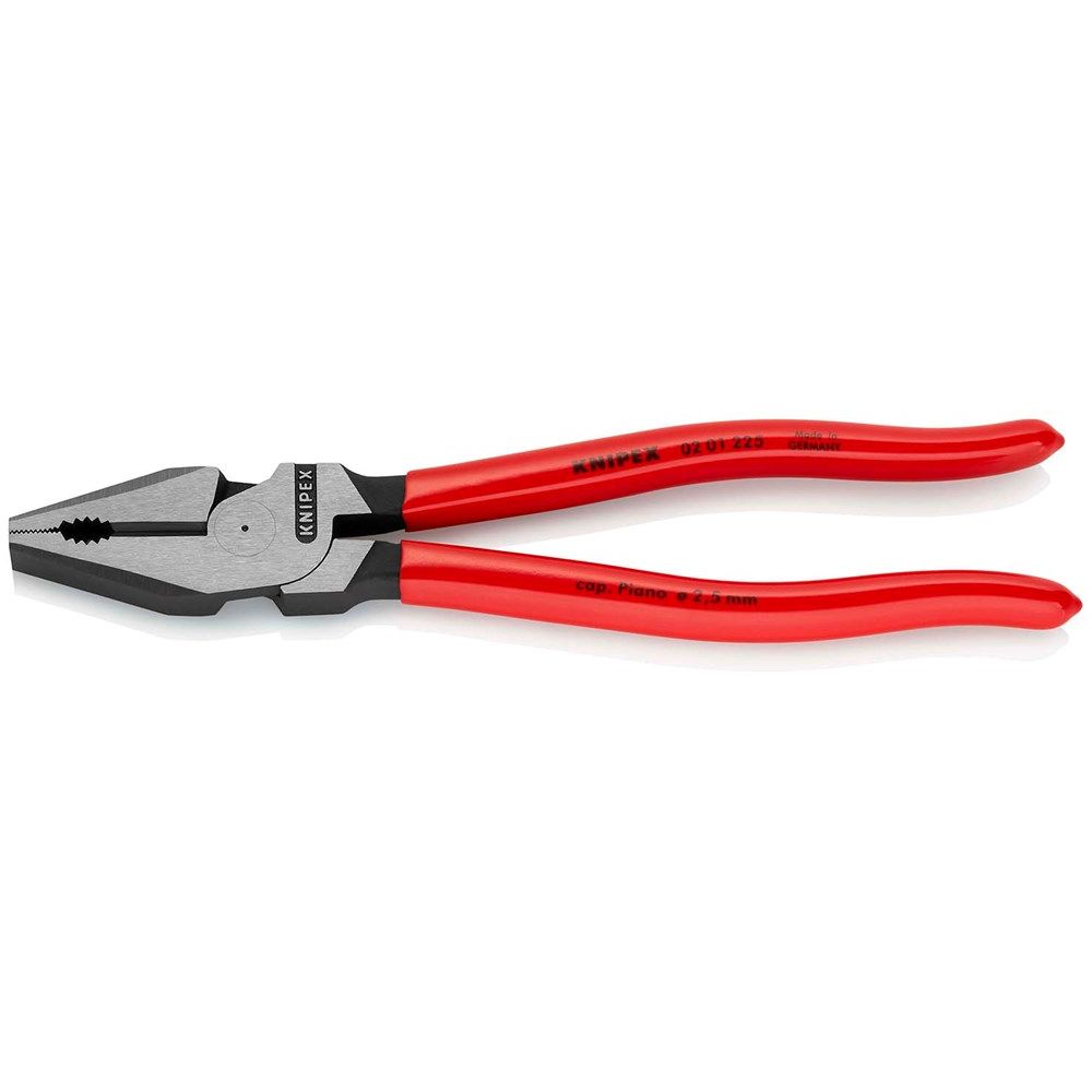KNIPEX 02 01 225 Kracht-Kombitang met kunststof bekleed zwart geatramenteerd 225 mm-0