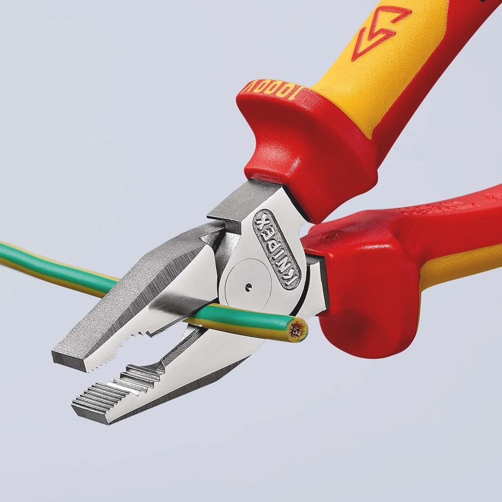 KNIPEX 02 06 200 Kracht-Kombitang geïsoleerd met meer-componentengrepen, VDE-getest verchroomd 200 m-4