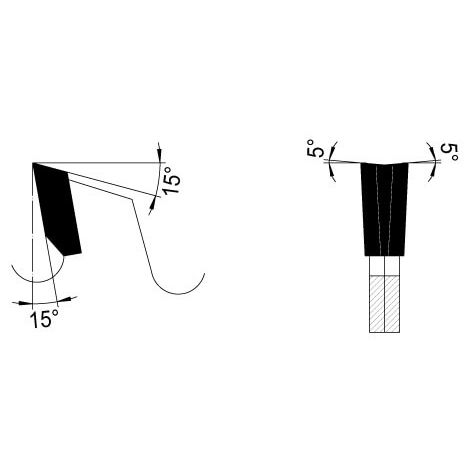 Voorritszaagblad Ø 110 mm, asgat 20 mm, B=2,8-3,6 mm, Z=2×12 Wisseltand, HW