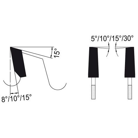 Voorritszaagblad Ø 280 mm, asgat 45 mm, B=4,8-5,8 mm, Z=72 W Kon., HW