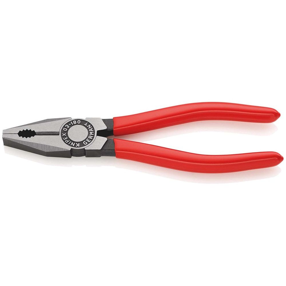 KNIPEX 03 01 180 Kombitang met kunststof bekleed zwart geatramenteerd 180 mm-0