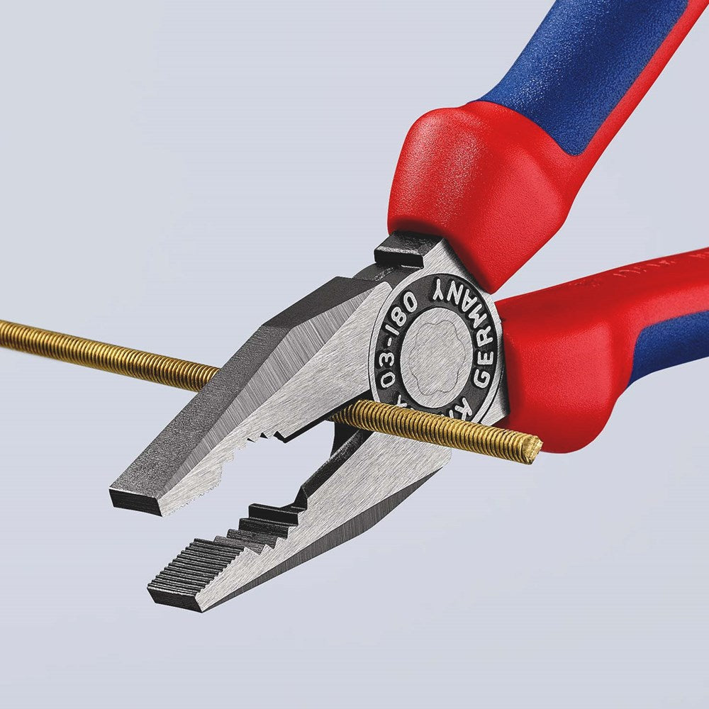 KNIPEX 03 02 180 Kombitang met meer-componentengrepen zwart geatramenteerd 180 mm-5