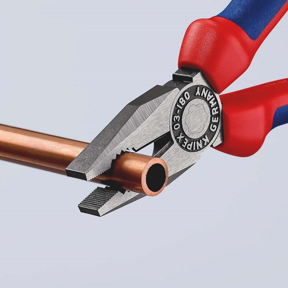 KNIPEX 03 02 180 Kombitang met meer-componentengrepen zwart geatramenteerd 180 mm-6