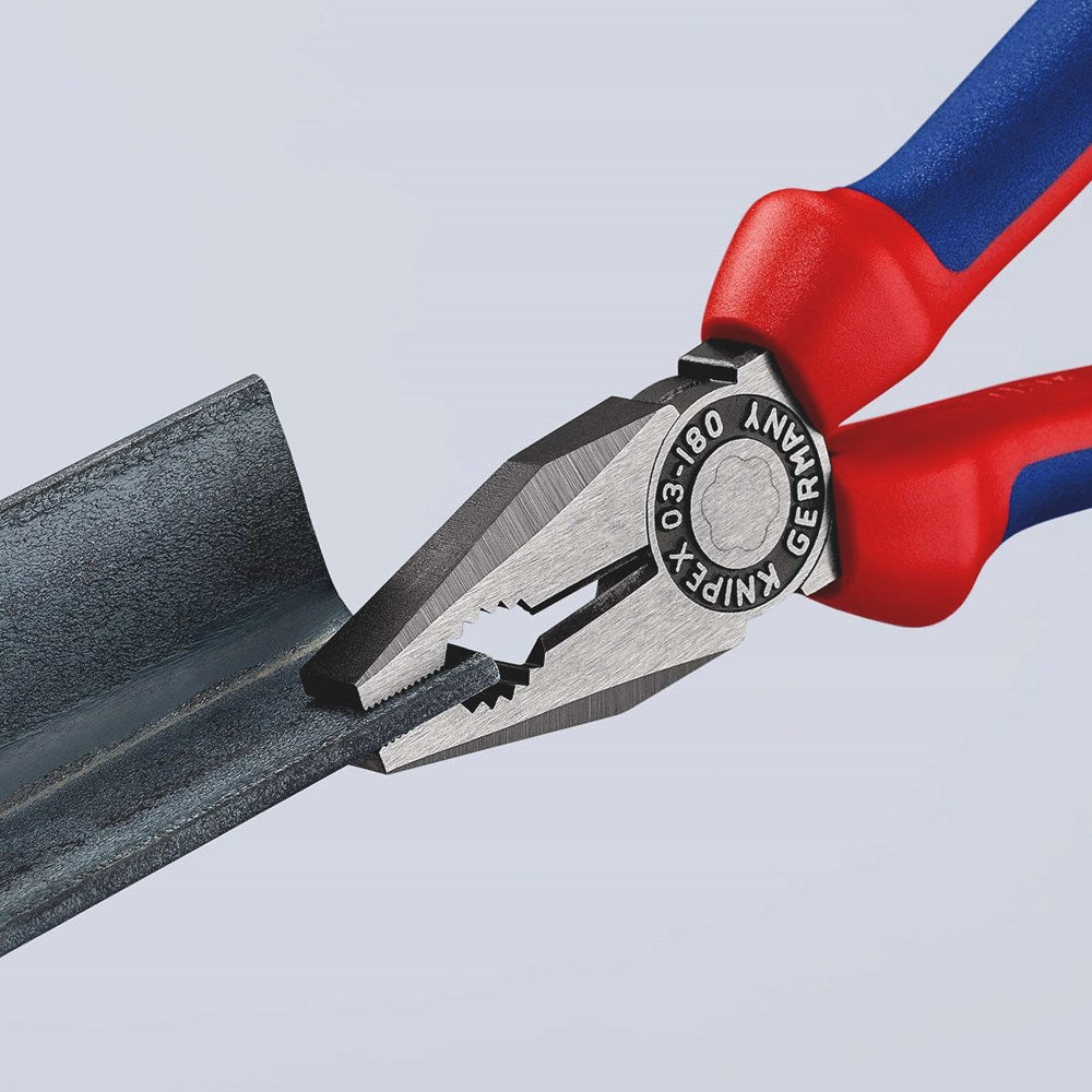 KNIPEX 03 02 180 Kombitang met meer-componentengrepen zwart geatramenteerd 180 mm-7