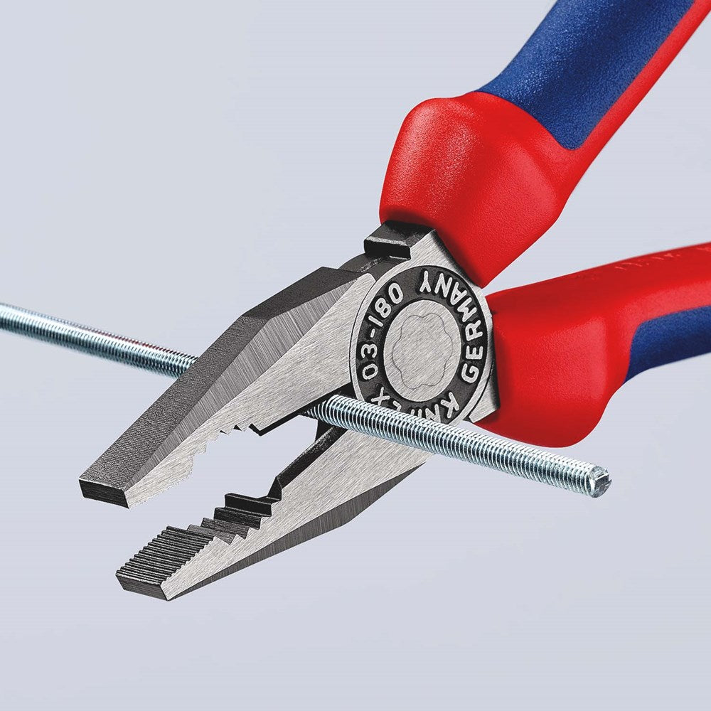 KNIPEX 03 02 180 Kombitang met meer-componentengrepen zwart geatramenteerd 180 mm-9