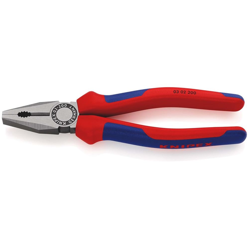 KNIPEX 03 02 200 Kombitang met meer-componentengrepen zwart geatramenteerd 200 mm-0
