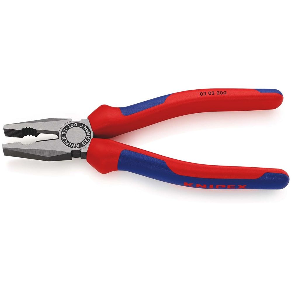 KNIPEX 03 02 200 Kombitang met meer-componentengrepen zwart geatramenteerd 200 mm-2