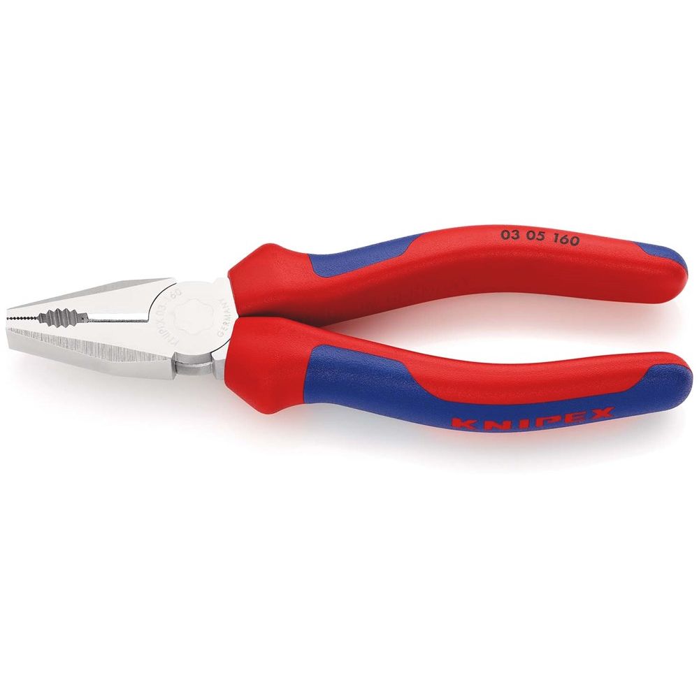 KNIPEX 03 05 160 Kombitang met meer-componentengrepen verchroomd 160 mm-0