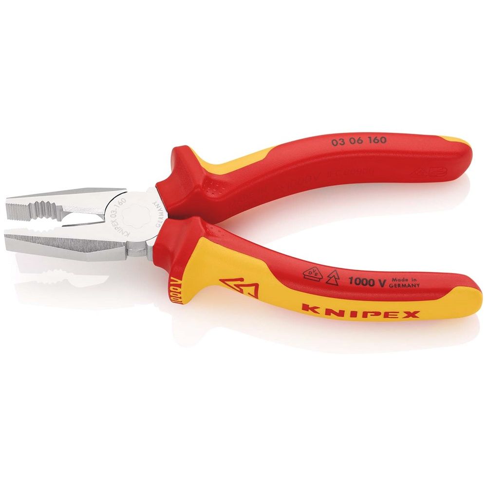 KNIPEX 03 06 160 Kombitang geïsoleerd met meer-componentengrepen, VDE-getest verchroomd 160 mm-2