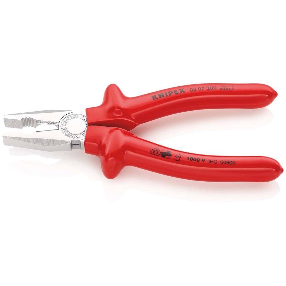 KNIPEX 03 07 200 Kombitang dompelisolatie, VDE-getest verchroomd 200 mm-2