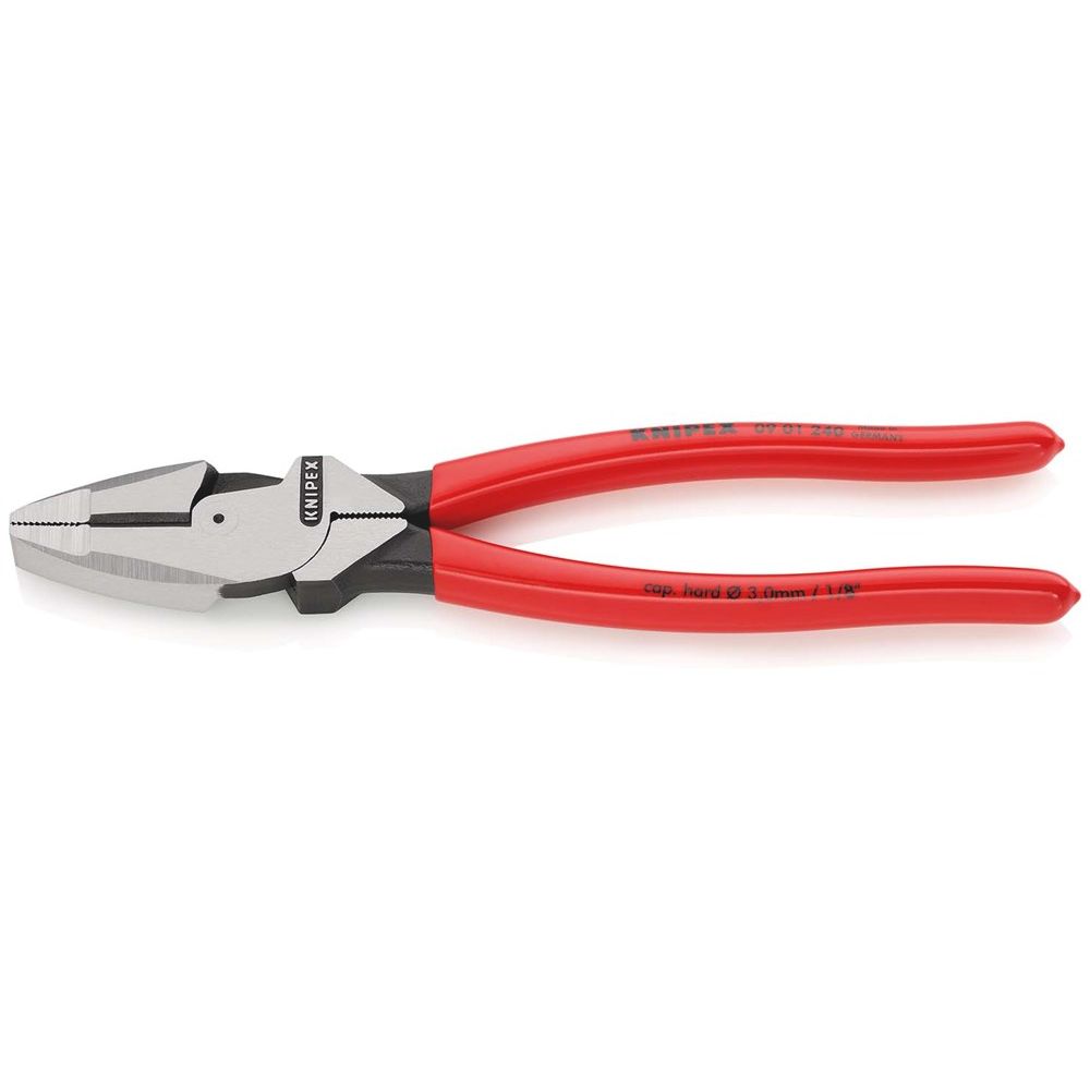 KNIPEX 09 01 240 Kracht-Kombitang "Lineman's Pliers" Amerikaans model met anti-slip kunststof beklee-0