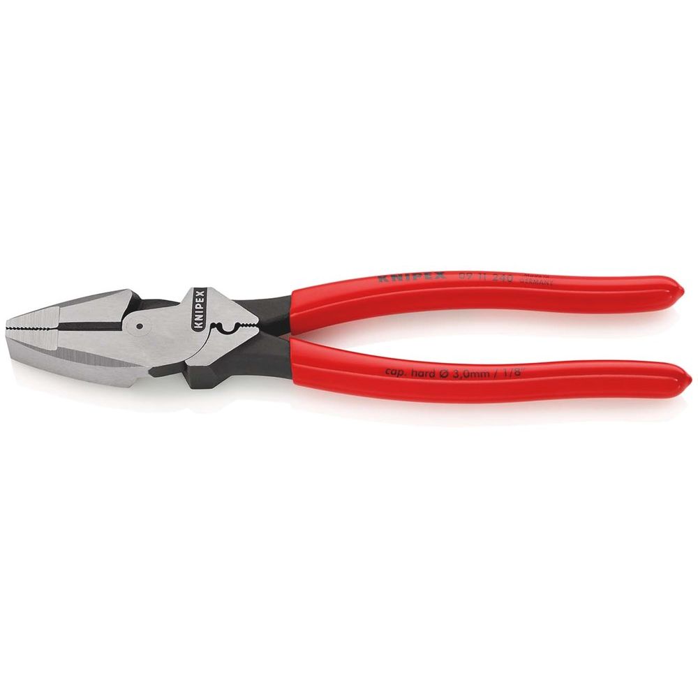 KNIPEX 09 11 240 Kracht-Kombitang "Lineman's Pliers" Amerikaans model met anti-slip kunststof beklee-1