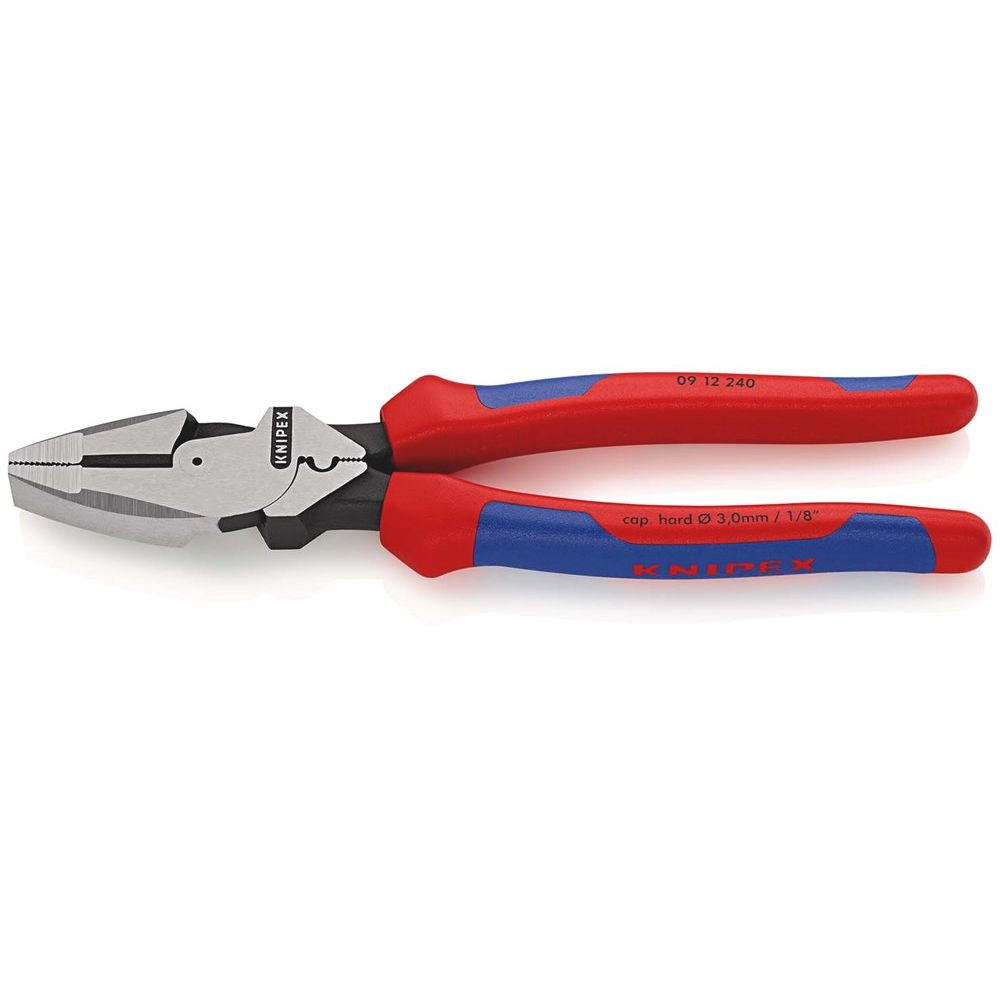 KNIPEX 09 12 240 Kracht-Kombitang "Lineman's Pliers" Amerikaans model met meer-componentengrepen zwa-0