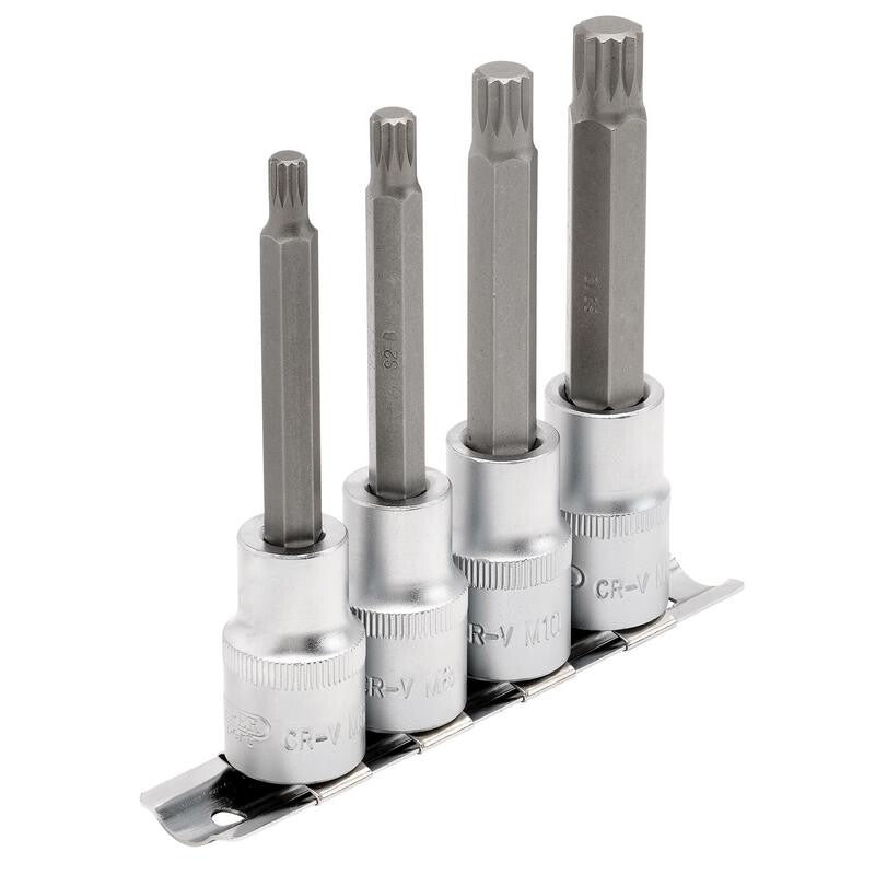 1/2" Doppenrail spline lang, 4dlg