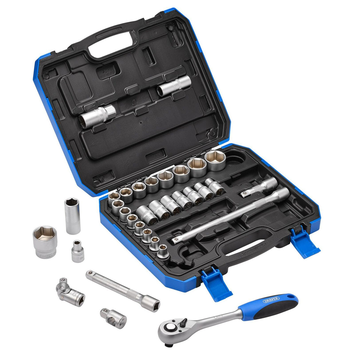 1/2" Doppenset INCH + metrisch, 33dlg