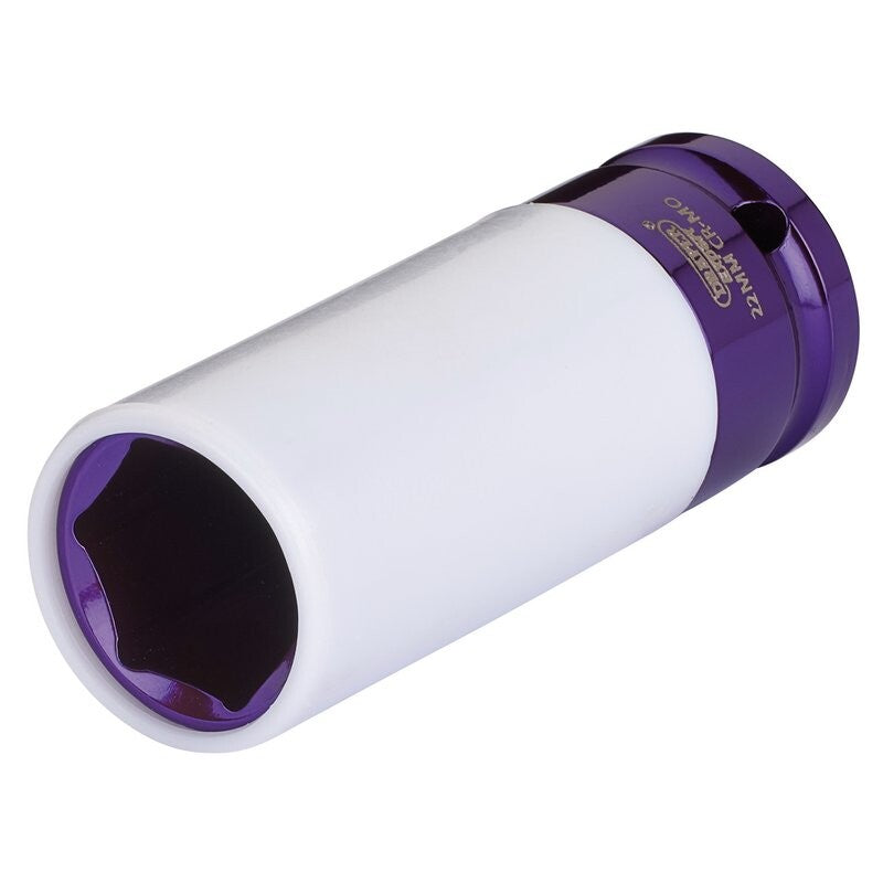 1/2" Krachtdop 22mm, lang dunwandig (paars)
