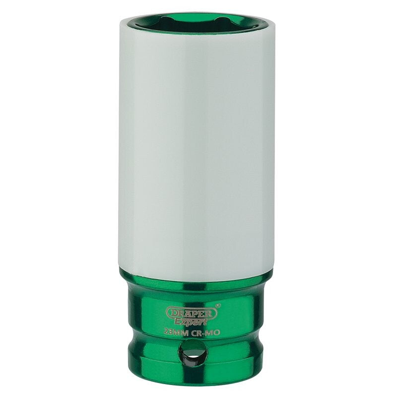 1/2" Krachtdop 23mm, lang dunwandig (groen)